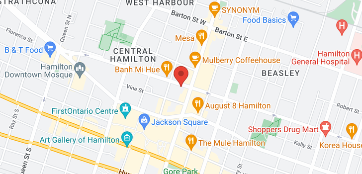 map of 401 11-15 CANNON Street W
